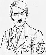 Hitler Nazi Swastika sketch template