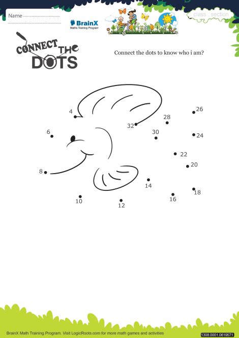 connect  dots fish math worksheet  kindergarten