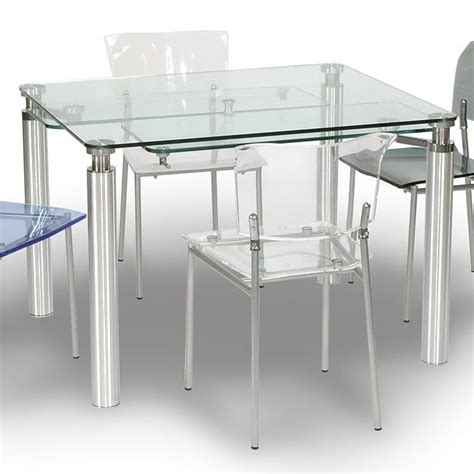 series rectangular glass dining table chintaly imports furniture