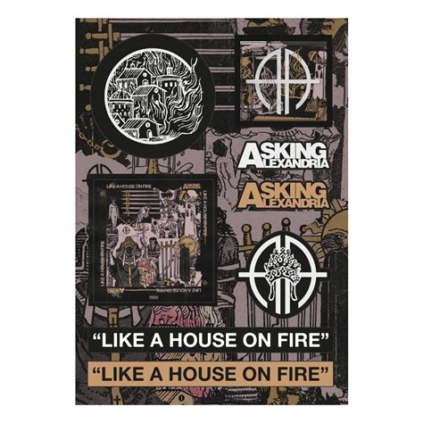 Asking Alexandria Like A House On Fire Sticker Sheet Sumerian