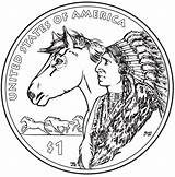 Coloring Native American Indian Pages Books Tribes Horse Chief Drawing Printable Longhouse Mint Getcolorings Designs Color Coin Coins Dollar Collection sketch template