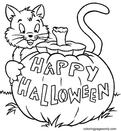 printable halloween cat coloring pages halloween cats coloring