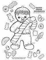 Gingerbread Coloring Girl Pages Boy Angel Color sketch template