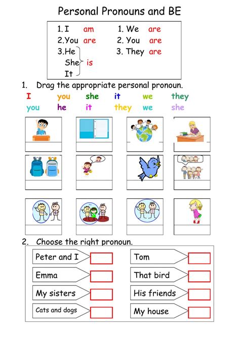 ejercicio de personal pronouns