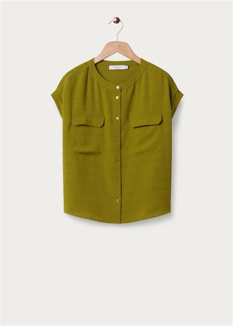 textured blouse groen grnod costes fashion