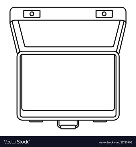 open suitcase icon outline style royalty  vector image