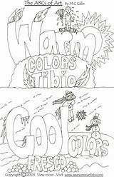 Warm Cool Colors Color Activity Grade Worksheet Worksheets Lesson Sub Drawing Activities Wrap Great Coloring Value Abcs Theory Materials Printable sketch template