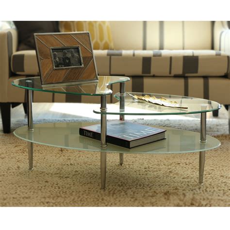 Home Loft Concepts Glass Oval Coffee Table And Reviews Wayfair