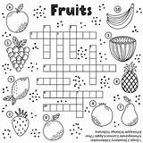 Crossword Fruit Crosswords Adults Rompecabezas 30seconds Vruchten Kruiswoordraadsel Playing Kruiswoordpuzzel Spel Crucigrama Werkblad sketch template