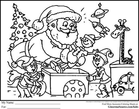 printable christmas coloring pages santas workshop printable
