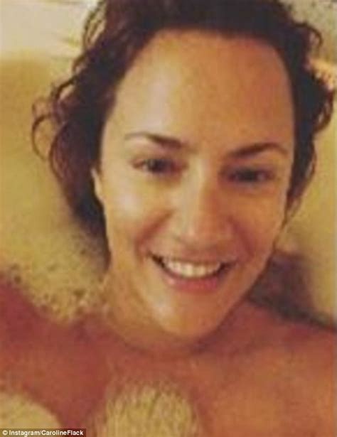 caroline flack topless in picture of herself covered in