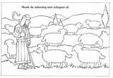 Herder Goede Schapen Tekening Gelijkenis Bijbel Bezoeken Uitprinten Downloaden sketch template
