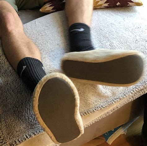 Comecontrol In Black Nike Crew Socks And Slippers Male Feet Blog