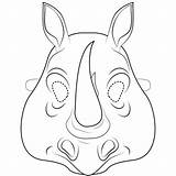 Rhinoceros sketch template