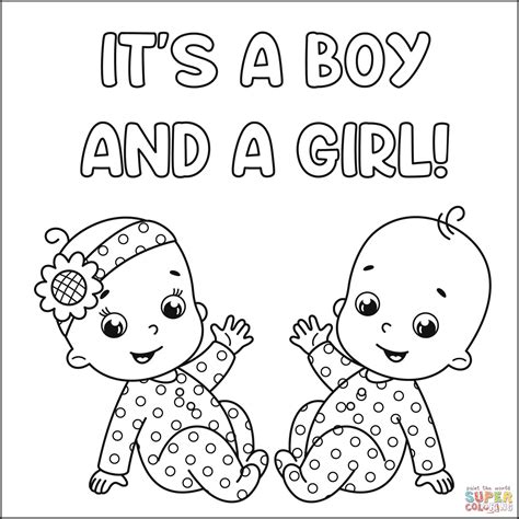boy   girl coloring page  printable coloring page