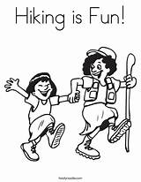 Hiking Coloring Go Worksheet Girl Hold Let Fun Adventure Mom Bridging Hand Going Brownies Lets Scout Off Twistynoodle Daisy Noodle sketch template