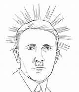 Hitler Adolf sketch template