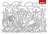 Fische Unterwasser Wasser Malvorlage Unterwasserwelt Ausmalbild Kostenlose Coolkidz sketch template