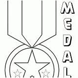 Medal Coloring Pages Colouring Colorings Print Honor sketch template
