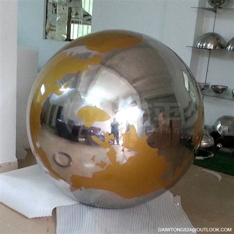 mm stainless steel globe sculpture world map