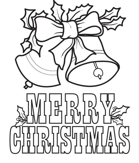 printable merry christmas bells coloring page  kids merry