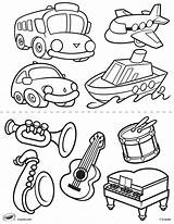 Transportation Coloring Pages Preschool Printable Toddlers Instruments Kids Air Crayola First Colouring Color Preschoolers Sheets Vehicles Print Book Getcolorings Getdrawings sketch template