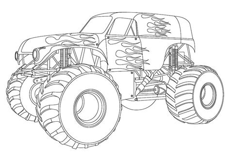 easy monster truck coloring pages transport coloring pages