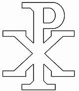 Simboli Rho Cristiani Christian Monogramma sketch template