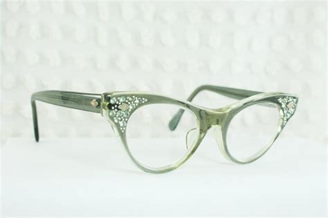 vintage 50s cat eye glasses 1960s womens eyeglasses by