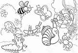 Coloring Pages Insect Meadow Getdrawings Getcolorings sketch template