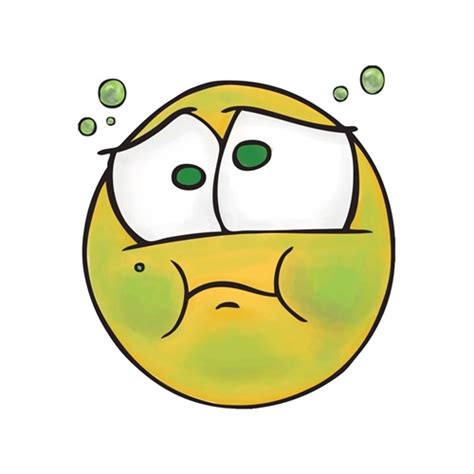 green faced sick emoji emoji art prints canvas on demand®