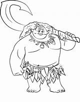 Maui Coloring Pages Drawing Moana Printable Drawings Color Silhouette Paintingvalley Simple Getcolorings Getdrawings sketch template