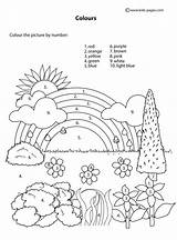 Colors Worksheets Kids Worksheet Colour Spanish Pages Coloring Pdf Color Printable English Let Activity Weather Numbers Preschool Learning Colouring Colours sketch template