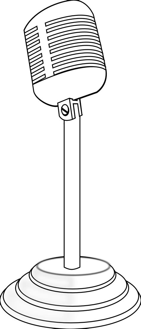 microphone clip art pages coloring pages
