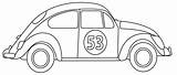 Herbie Coloring Pages Car Pintar Vw 收藏 Uploaded User sketch template