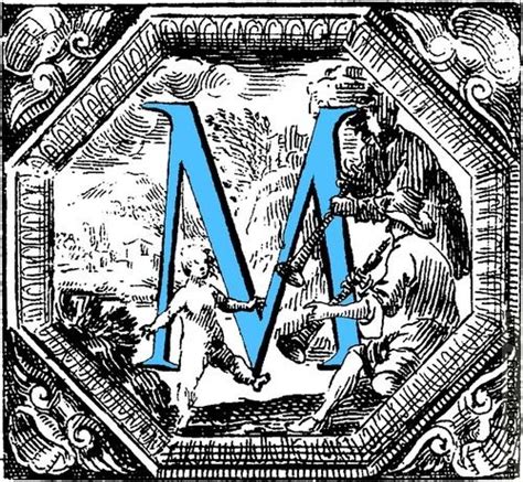 historiated decorative initial capital letter   blue lettering  lettering vintage typography