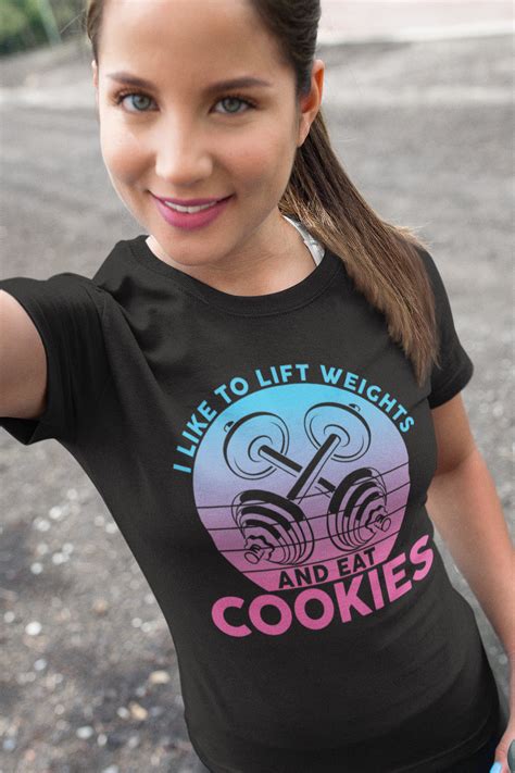 I Like To Lift And Eat Cookies Graphic Design T Shirt Etsy