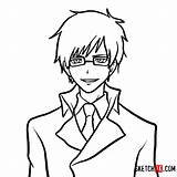Exorcist Blue Okumura Yukio Draw Anime Sketchok Step sketch template