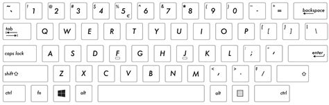 printable laptop keyboard layout diagram