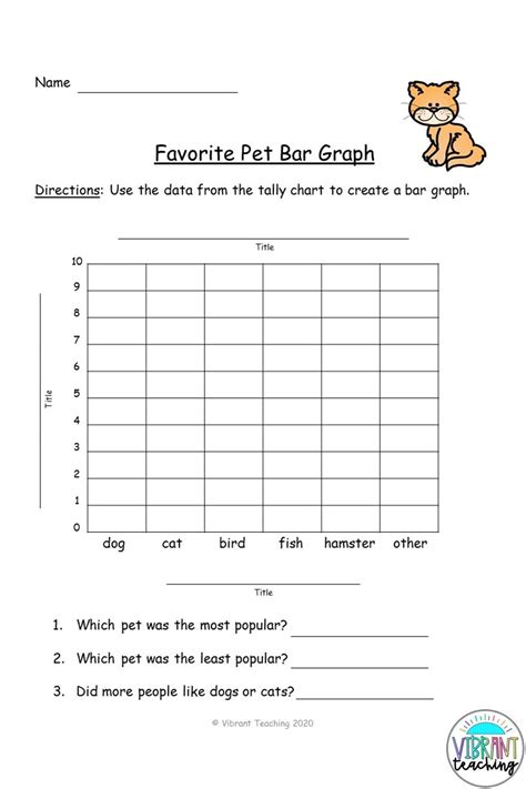 bar graph worksheet  part   larger set  asks  question whats  favorite