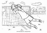 Goalkeeper Coloriage Joueur sketch template