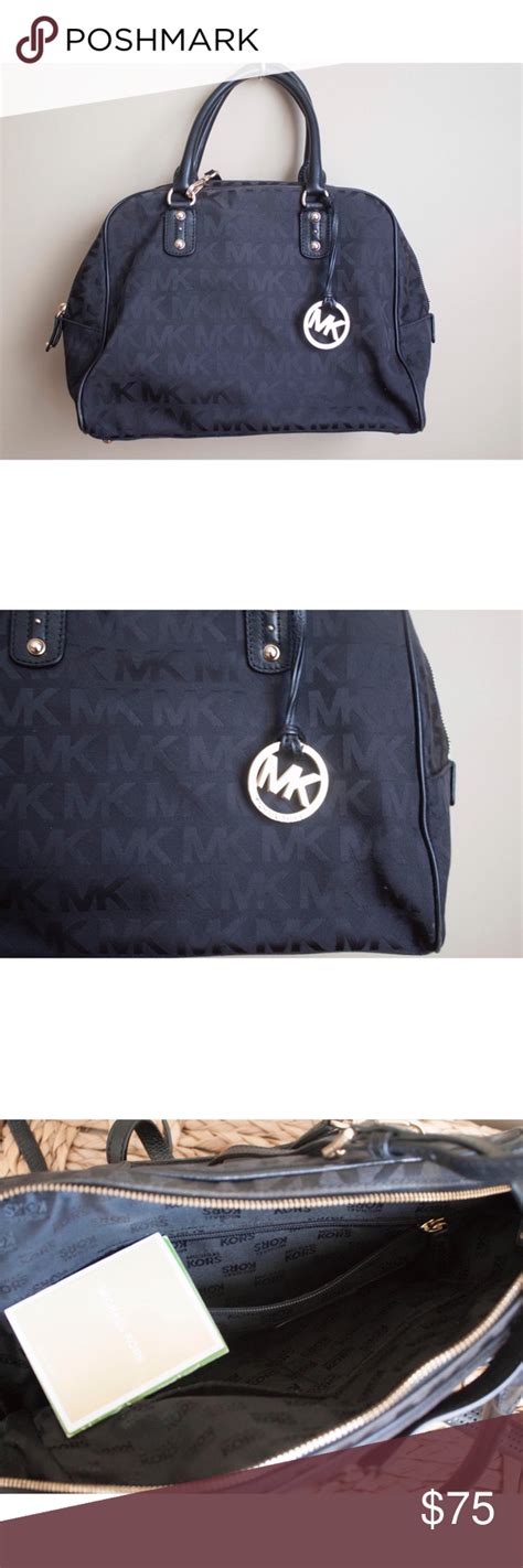 michael kors signature black satchel the clean soft lines of this