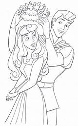 Coloring Pages Disney Princess Prince Aurora Philip Couples Colouring Sleeping Beauty Her Belle 1984 1228 sketch template