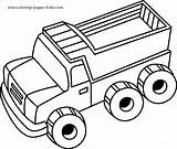 Coloring Pages Truck Trucks Printable Kids Transportation Dump Big Huge Cars Toddlers Wheels Color Sheets Found Large Tableau Choisir Un sketch template