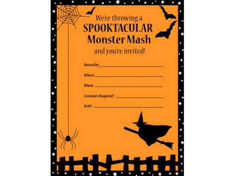printable halloween templates halloween invitations