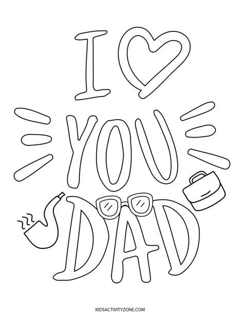 fathers day coloring pages kids activity zone
