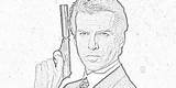 Bond James Coloring Pages Brosnan Part Pierce Filminspector Actors Actually Wanted Fill They sketch template