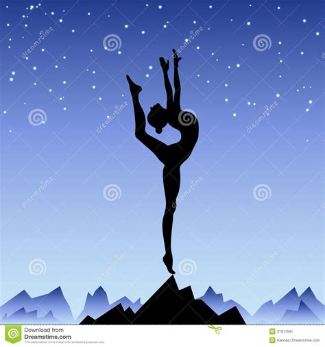 beautiful flexible girl gymnast stock image 26823715