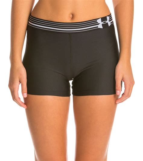 armour womens heatgear armour compression shorty solid  swimoutletcom