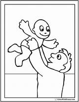 Coloring Dad Colorwithfuzzy sketch template